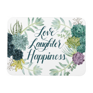 Pflanze Glück   Liebe Lachen Glück Magnet