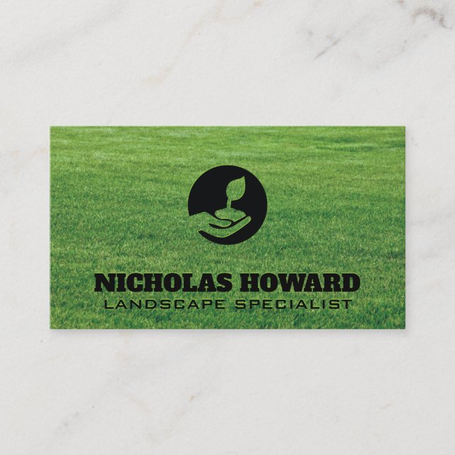 Pflanze | Gras | Landscaping Business Card Visitenkarte (Vorderseite)