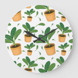 Pflanze Große Wanduhr