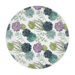 Pflanze Happiness Collection Sukkuläres Muster Schneidebrett