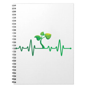 Pflanze Heartbeat - Botany Botanist Gardens Pflanz Notizblock