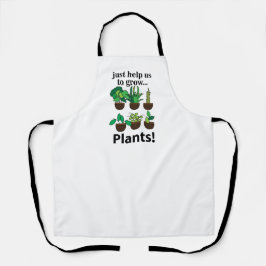 Pflanze helfen uns einfach, Pflanze zu wachsen Schürze