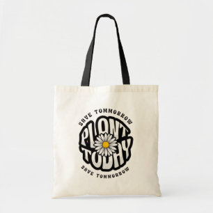 Pflanze Heute Gänseblümchen Retro-Typografie Tragetasche