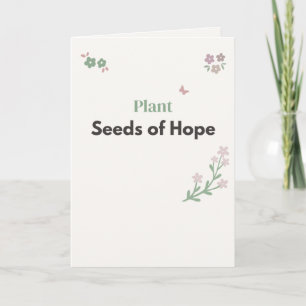 Pflanze Hoffnungssamen Lehrer Blumen Karte