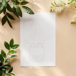 Pflanze im Haus, mit getöpfter Pflanze ausgekleide Notizblock<br><div class="desc">Pflanze im Haus,  getöpfte Pflanze mit Notepad Fein gesäumtes Notenpapier in einer passenden Farbe.</div>