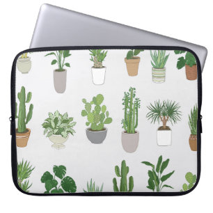 Pflanze im Haus, Vintages Doodmuster Laptopschutzhülle