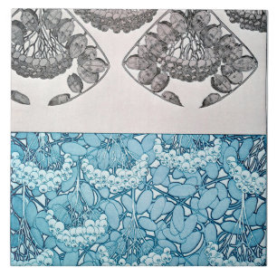 Pflanze im Jugendstil, Mucha Fliese