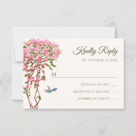 Pflanze in Aquarellfarbe RSVP Karte