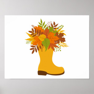 Pflanze in Stiefeln Poster