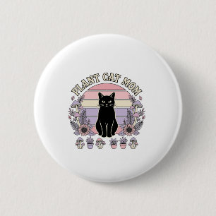 Pflanze Katze Mama Katze Pflanzen Cottagecore Vint Button