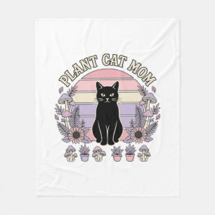 Pflanze Katze Mama Katze Pflanzen Cottagecore Vint Fleecedecke