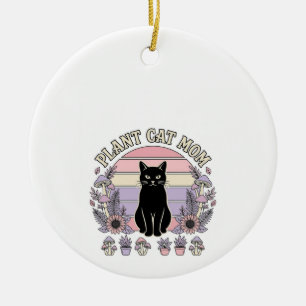Pflanze Katze Mama Katze Pflanzen Cottagecore Vint Keramik Ornament
