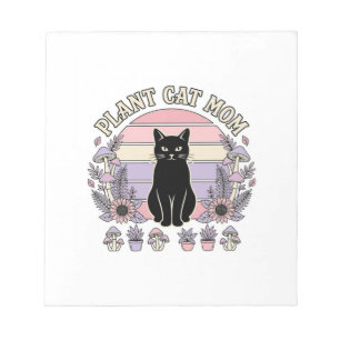 Pflanze Katze Mama Katze Pflanzen Cottagecore Vint Notizblock