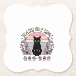 Pflanze Katze Mama Katze Pflanzen Cottagecore Vint Untersetzer