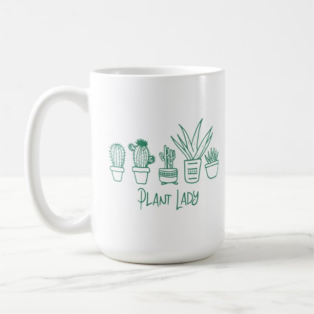 Pflanze Lady Cactus Succulent Garening Lover Kaffeetasse (Links)