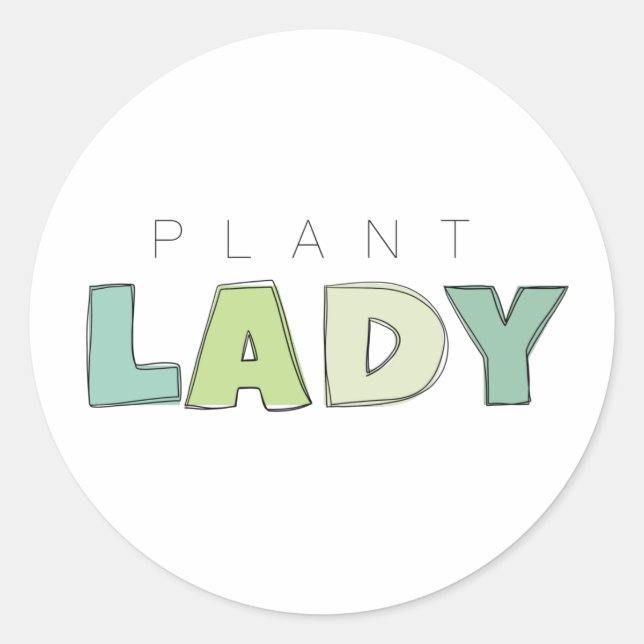 Pflanze Lady Circle Stickers (Vorderseite)