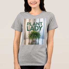 Pflanze Lady Fern Silver Pot Tri-Blend Shirt
