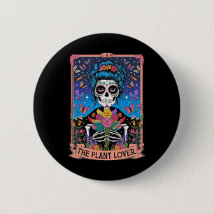 Pflanze Lady Funny Mystic Skelett Tarot Cards P Button