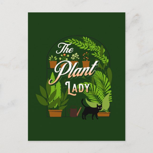 Pflanze Lady Green Thumb Housepflanzenaddict Postkarte (Vorderseite)