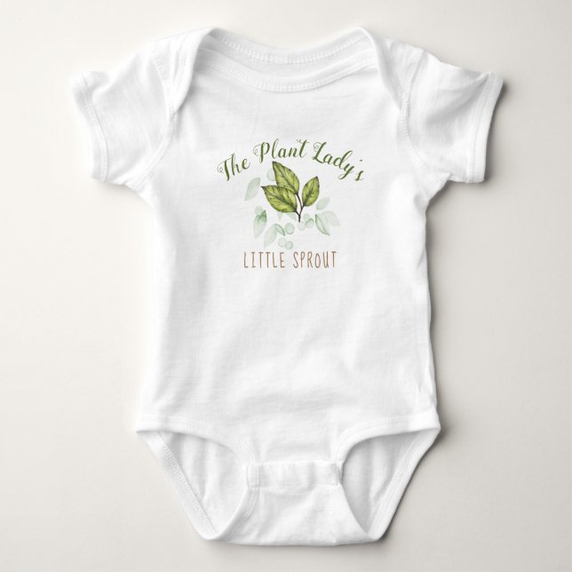 Pflanze Lady's Little Sprout Baby Bodysuit Baby Strampler (Vorderseite)