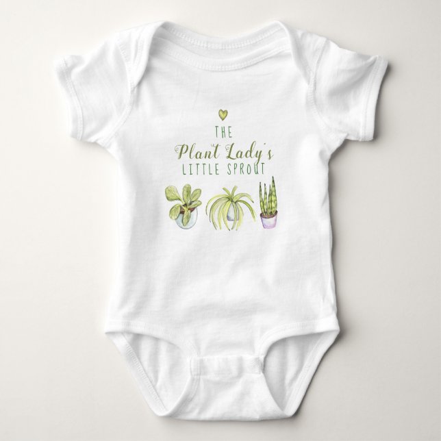 Pflanze Lady's Little Sprout  Baby Strampler (Vorderseite)