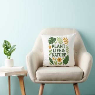 Pflanze Leben & Natur - Botanisches Design Kissen