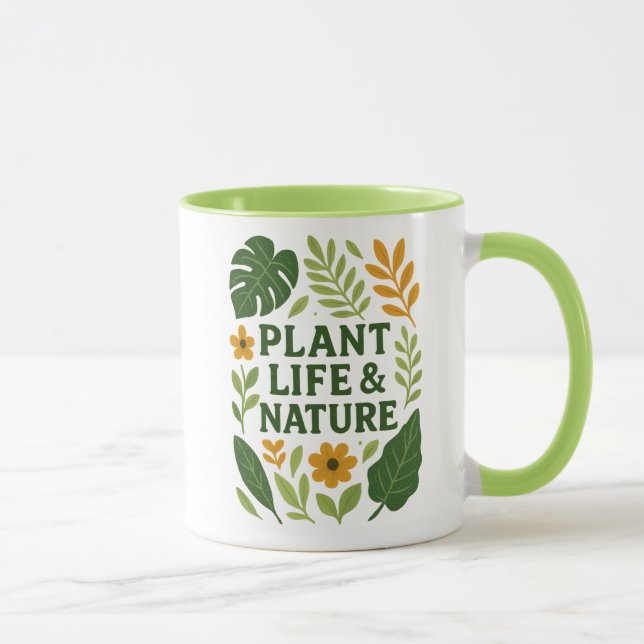 Pflanze Leben & Natur - Botanisches Design Tasse (Rechts)