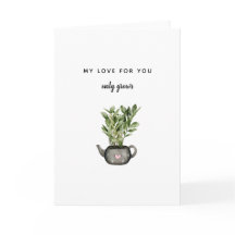 Pflanze liebt Liebe Jubiläum niedlich