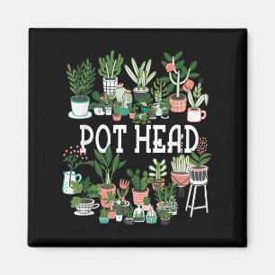 Pflanze Lover and Gardener_ Pot Head Sukkulente Ku Magnet