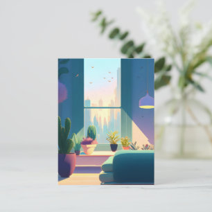 Pflanze Lover Apartment, Postüberquerung Postkarte