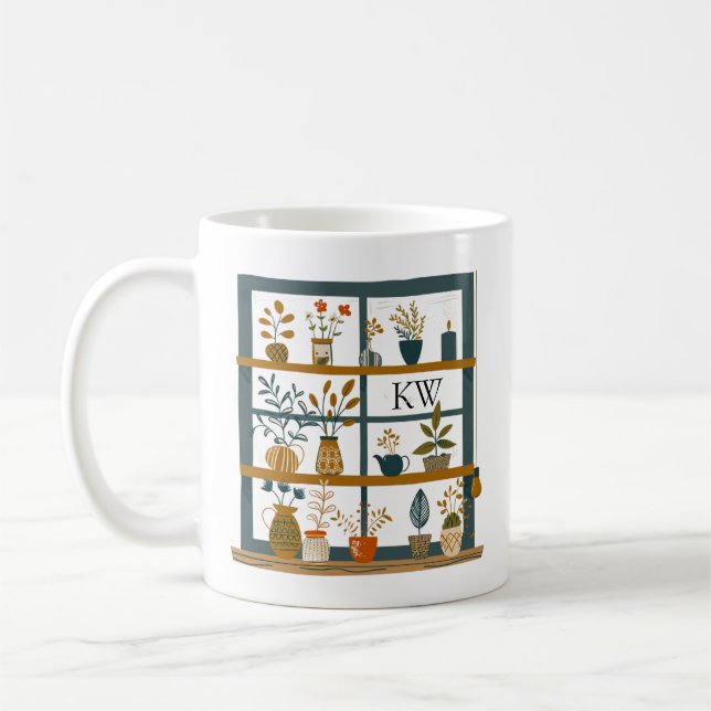 Pflanze Lover Gepotierte Pflanze auf "Window Mongr Kaffeetasse (Links)