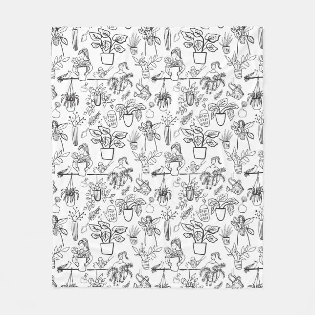 Pflanze Lover Gift Blanket Personalisiert Fleecedecke (Vorderseite)