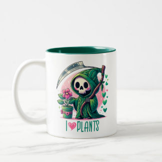 Pflanze Lover Grim Sensenmann Kaffee Tasse