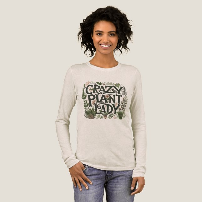Pflanze Lover Pflanze Lady T-Shirt Tri Blend Shirt (Volle Vorderseite)