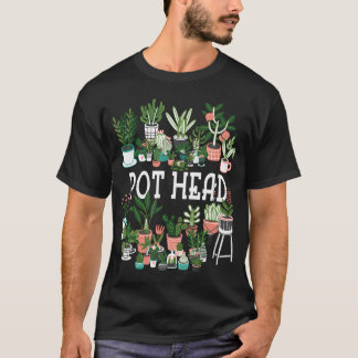 Pflanze Lover und Gardener Pot Head Sukkulent T-Shirt