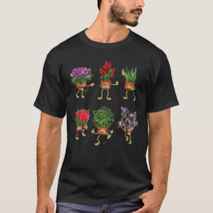 Pflanze Lover Women Florist Gardene Dabbing T-Shirt