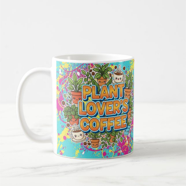 Pflanze Lover's Coffee - Niedliche Kaffee-Tasse fü Kaffeetasse (Links)