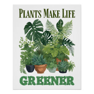 Pflanze machen das Leben umweltfreundlicher Poster