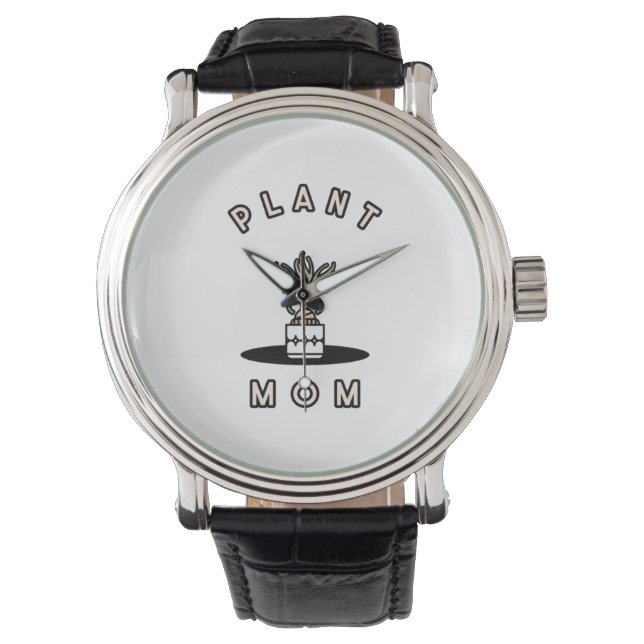 Pflanze Mama Armbanduhr (Vorderseite)