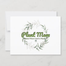 Pflanze Mama Botanischer Dank Postkarte