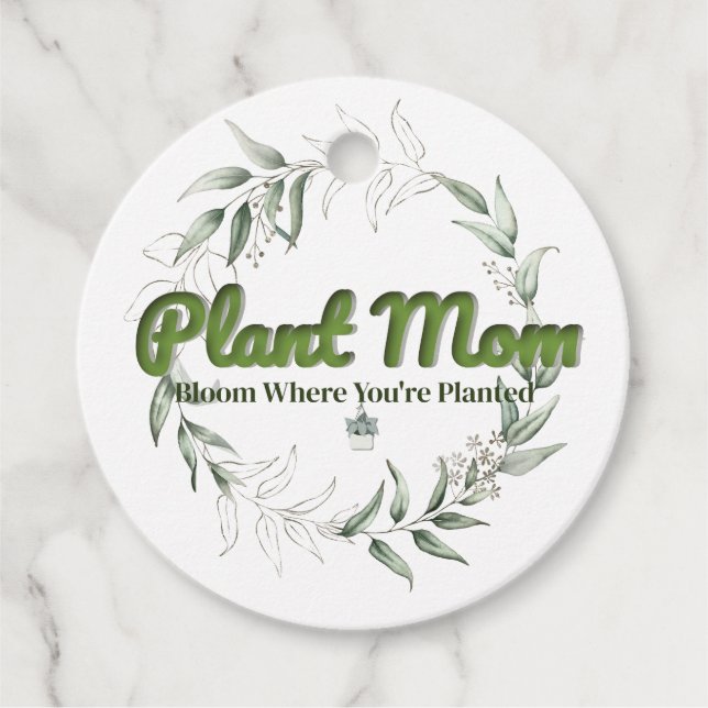 Pflanze Mama Botanisches Geschenk Tag - Doppelseit Geschenkanhänger (Vorderseite)