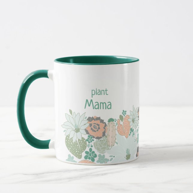 Pflanze Mama Cactus succulents personalize Tasse (Links)