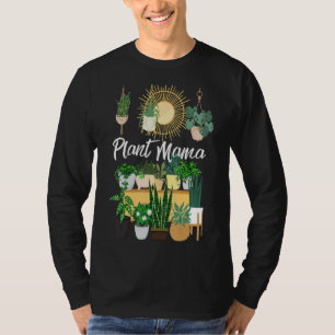 Pflanze Mama Crazy Pflanze Lady Mama Indoor Blume T-Shirt