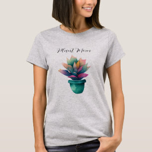 Pflanze Mama Farbenfrohe Wasserfarbe Pflanze T - S T-Shirt