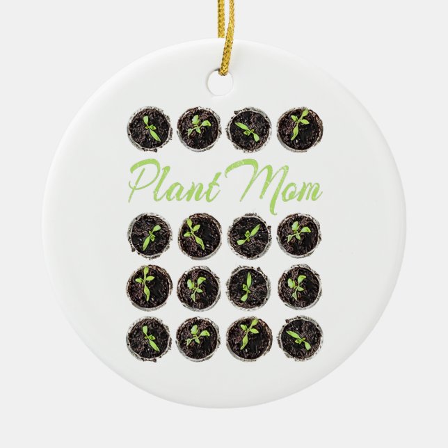 Pflanze Mama Garden Blume Hobby Gardener oder Flor Keramik Ornament (Vorne)