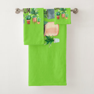 Pflanze Mama - Gartenbau, Planergeschenk für Mama Badhandtuch Set