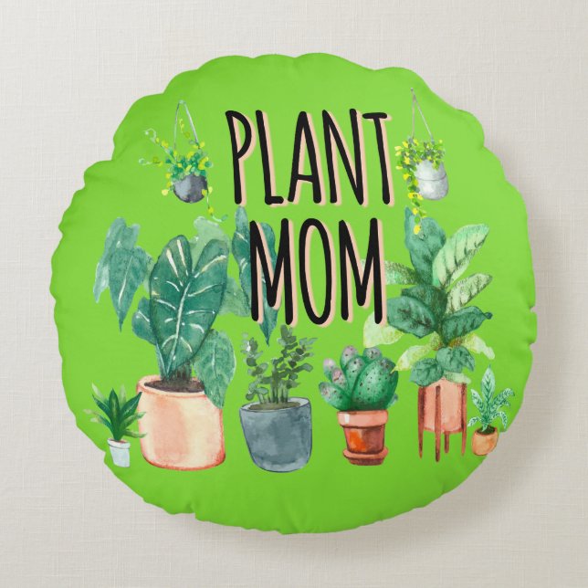 Pflanze Mama - Gartenbau, Planergeschenk für Mama Rundes Kissen (Vorderseite)