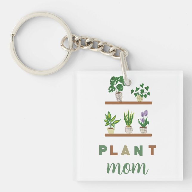 Pflanze Mama Geschenk tropische Vegetation Schlüsselanhänger (Vorderseite)