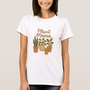 Pflanze Mama - Illustration des Niedlichen Boho-Ha T-Shirt