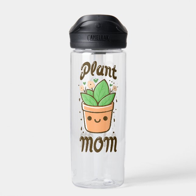 Pflanze Mama Niedlich Mütter Tag Mütter Leben Trinkflasche (Rückseite)